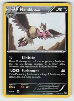 Reverse Holo Mandibuzz 73/114 Rare Black & White Near Mint - Image 1
