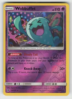 Reverse Holo Wobbuffet 93/214 Rare Lost Thunder Near Mint - Image 1