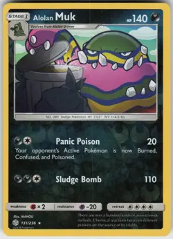 Reverse Holo Alolan Muk 131/236 Rare Cosmic Eclipse Near Mint - Image 1