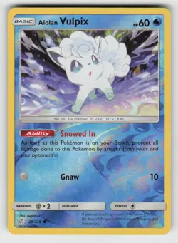 Reverse Holo Alolan Vulpix 39/236 Common Cosmic Eclipse Near Mint - Image 1
