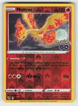 Reverse Holo Moltres 012/078 Rare Pokemon GO Near Mint - Image 1