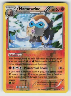 Reverse Holo Mamoswine 82/162 Rare BREAKthrough Near Mint - Image 1