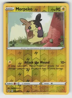 Reverse Holo Morpeko 078/202 Rare Sword & Shield Near Mint - Image 1