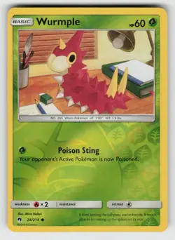 Reverse Holo Wurmple 24/214 Common Lost Thunder Near Mint - Image 1