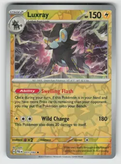Reverse Holo Luxray 071/193 Rare Paldea Evolved Near Mint - Image 1