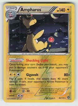 Reverse Holo Ampharos 40/114 Rare Steam Siege Near Mint - Image 1