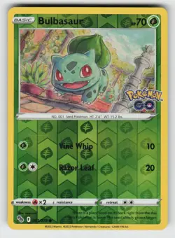 Reverse Holo Bulbasaur 001/078 Common Pokemon GO Near Mint - Image 1