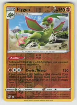 Reverse Holo Flygon 091/189 Rare Darkness Ablaze Near Mint - Image 1