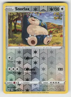 Reverse Holo Snorlax 141/192 Rare Rebel Clash Near Mint - Image 1