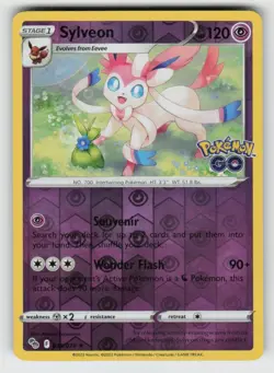 Reverse Holo Sylveon 035/078 Rare Pokemon GO Near Mint - Image 1