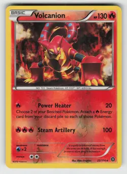 Reverse Holo Volcanion 25/114 Rare Steam Siege Near Mint - Image 1
