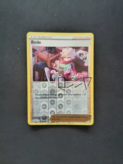 Pokemon TCG Bede Crown Zenith 124/159 Reverse Holo LP - Image 1