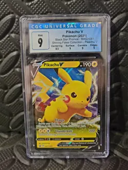 Pokemon 2021 Black Star Promos Pikachu V Shining Fates Collection CGC 9 SWSH061 - Image 1