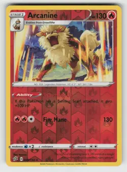 Reverse Holo Arcanine 028/192 Rare Rebel Clash Near Mint - Image 1