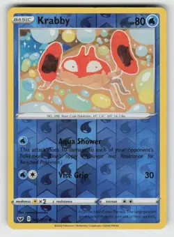 Reverse Holo Krabby 042/202 Common Sword & Shield Near Mint - Image 1