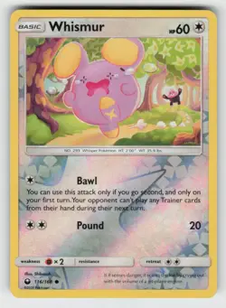 Reverse Holo Whismur 116/168 Common Celestial Storm Near Mint - Image 1