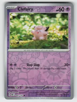 Reverse Holo Clefairy 081/197 Common Obsidian Flames Near Mint - Image 1