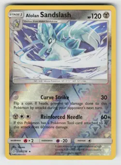 Reverse Holo Alolan Sandslash 138/236 Rare Cosmic Eclipse Near Mint - Image 1