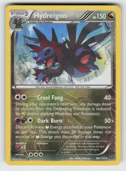 Reverse Holo Hydreigon 86/114 Rare Steam Siege Near Mint - Image 1