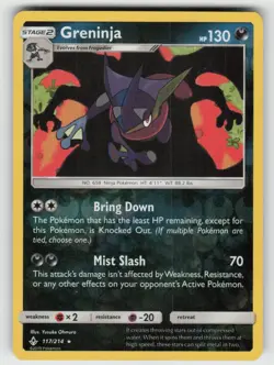 Reverse Holo Greninja 117/214 Rare Unbroken Bonds Near Mint - Image 1