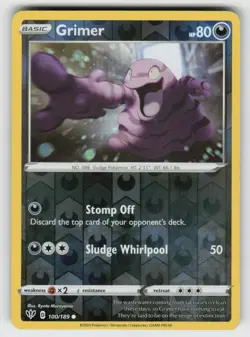 Reverse Holo Grimer 100/189 Common Darkness Ablaze Near Mint - Image 1