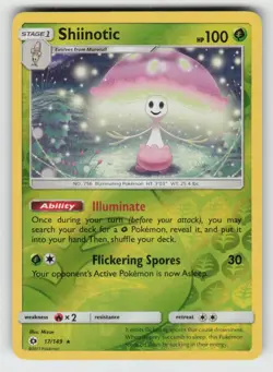 Reverse Holo Shiinotic 17/149 Holo Rare SM Base Set Near Mint - Image 1