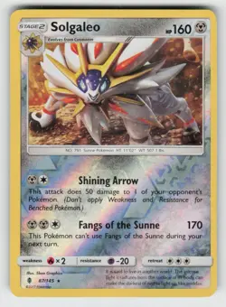 Reverse Holo Solgaleo 87/145 Rare Guardians Rising Near Mint - Image 1