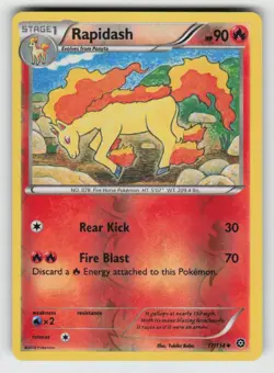 Reverse Holo Rapidash 17/114 Uncommon Steam Siege Near Mint - Image 1