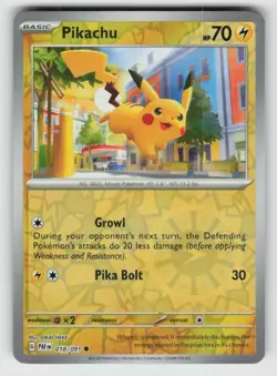 Reverse Holo Pikachu 018/091 Common Paldean Fates Near Mint - Image 1