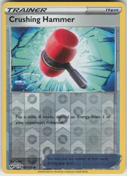 Reverse Holo Crushing Hammer 159/202 Uncommon Sword & Shield Near Mint - Image 1