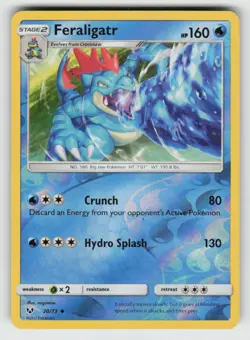 Reverse Holo Feraligatr 20/73 Uncommon Shining Legends Near Mint - Image 1
