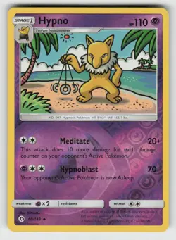 Reverse Holo Hypno 60/149 Uncommon SM Base Set Near Mint - Image 1