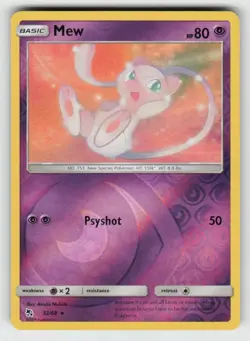 Reverse Holo Mew 32/68 Rare Hidden Fates Near Mint - Image 1