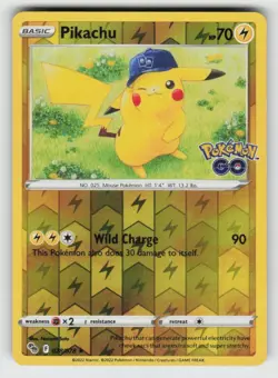 Reverse Holo Pikachu 028/078 Rare Pokemon GO Near Mint - Image 1