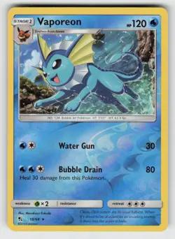 Reverse Holo Vaporeon 18/68 Rare Hidden Fates Near Mint - Image 1