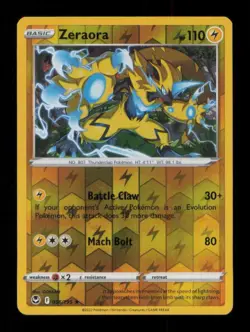 REVERSE HOLO ZERAORA RARE 056/195 LP POKEMON - Image 1