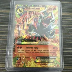 Pokemon M Houndoom EX 22/162 Breakthrough Ultra Rare Full Art Holo Mega 210HP - Image 1