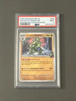 Pokemon TCG: Team Rocket's Tyranitar 096/182 Sv10: Destined Rivals Holo PSA 9 - Image 1