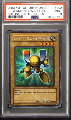 2003 YU-GI-OH! PROMO DUELISTS OF THE ROSES #002 BETA THE MAGNET WARRIOR PSA 9 - Image 1