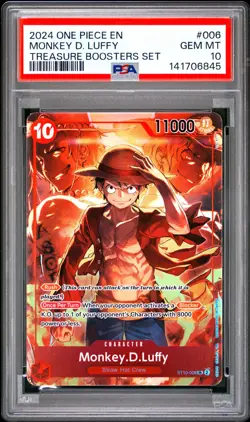 Monkey D. Luffy PSA10 2024 One Piece Promos Treasure Boosters Set #006 - Image 1