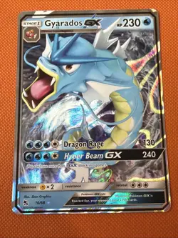 Pokemon TCG Gyarados GX Hidden Fates Card 16/68 Mint Condition - Image 1