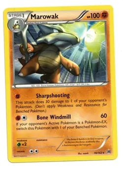 Pokemon Card: Marowak 78/162 XY Breakthrough Set Rare! NM - Image 1