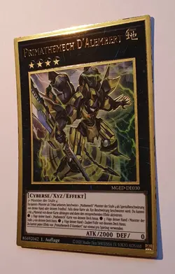 Yugioh Primathmech Alembertian MGED-DE030 Premium Gold Rare 1st Edition NM - Image 4
