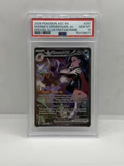 2026 POKEMON ASC SPECIAL ILLUSTRATION RARE #287 MARNIE'S GRIMMSNARL EX PSA 10 - Image 1