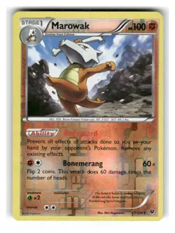 Marowak 37/124 Rare Fates Collide Pokemon Reverse Holo Moderately Played - Image 1