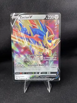 ZACIAN V 095/159 CROWN ZENITH POKEMON (ULTRA RARE, NM) - Image 1