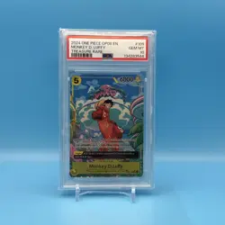 One Piece CCG Monkey D. Luffy Treasure Rare Foil OP07-109 PSA 10 (EN) - Image 1