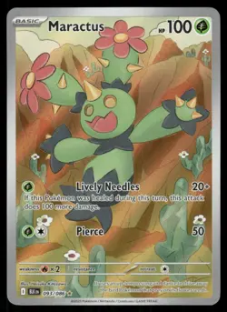 Pokemon Cards Maractus 093/086 Black Bolt Holo Illustration Rare NM - Image 1