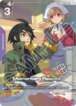 Momentary Respite Alternate Art Winner Foil - GD02-112 - Gundam TCG Card Game - Image 1