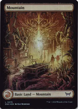 MTG Mountain (0275) - Full Art Foil NM Duskmourn: House of Horror Magic 275 - Image 1
